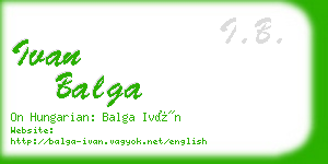 ivan balga business card